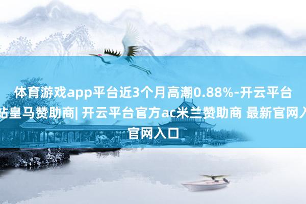体育游戏app平台近3个月高潮0.88%-开云平台网站皇马赞助商| 开云平台官方ac米兰赞助商 最新官网入口