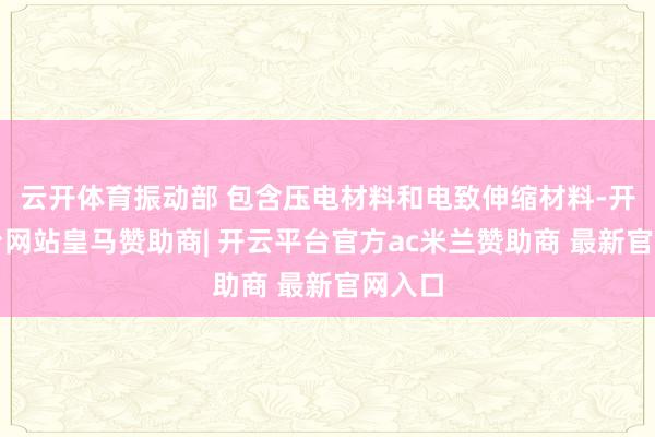 云开体育振动部 包含压电材料和电致伸缩材料-开云平台网站皇马赞助商| 开云平台官方ac米兰赞助商 最新官网入口
