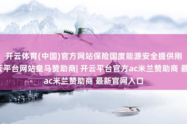 开云体育(中国)官方网站保险国度能源安全提供刚烈撑执-开云平台网站皇马赞助商| 开云平台官方ac米兰赞助商 最新官网入口
