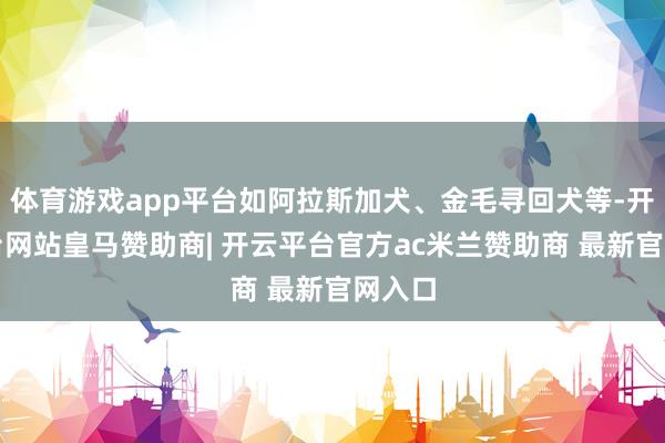 体育游戏app平台如阿拉斯加犬、金毛寻回犬等-开云平台网站皇马赞助商| 开云平台官方ac米兰赞助商 最新官网入口