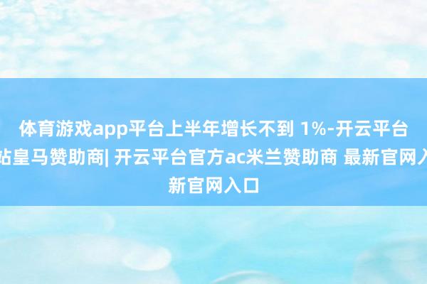 体育游戏app平台上半年增长不到 1%-开云平台网站皇马赞助商| 开云平台官方ac米兰赞助商 最新官网入口